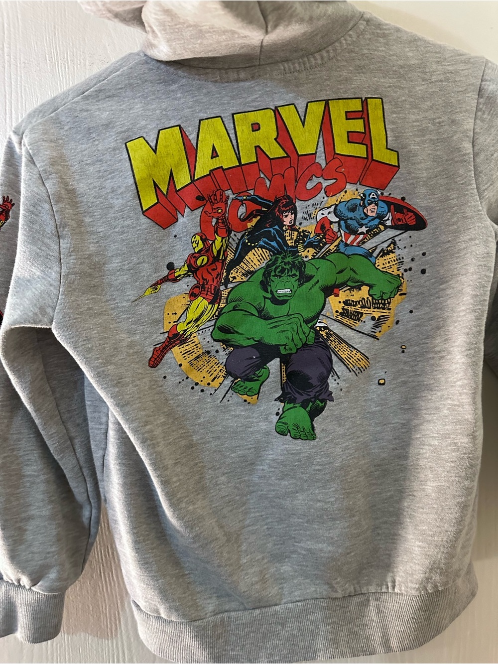 Marvel Comics Avengers Superhero Gray Hoodie. Size Youth Small - Picture 6 of 8
